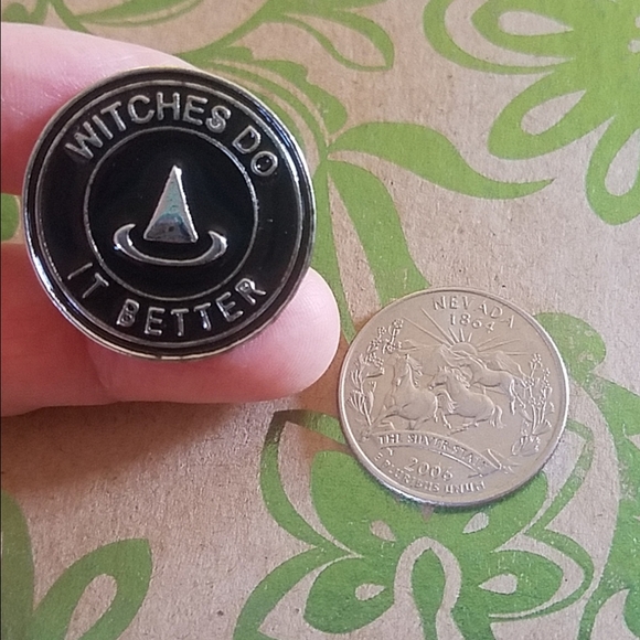 *2 for $13* Witches Do It Better Round Enamel Pin - Picture 4 of 6